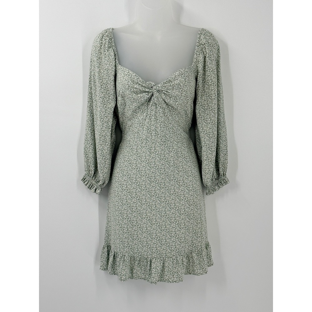 Hollister floral Dress Womens sz M Puff Sleeve coquette milkmaid Cottagecore